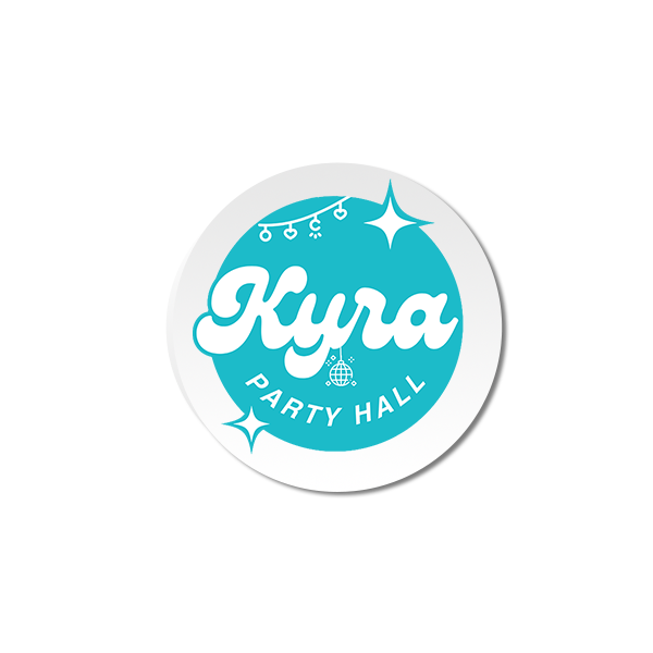 Kyra Party Hall branding and venue setup