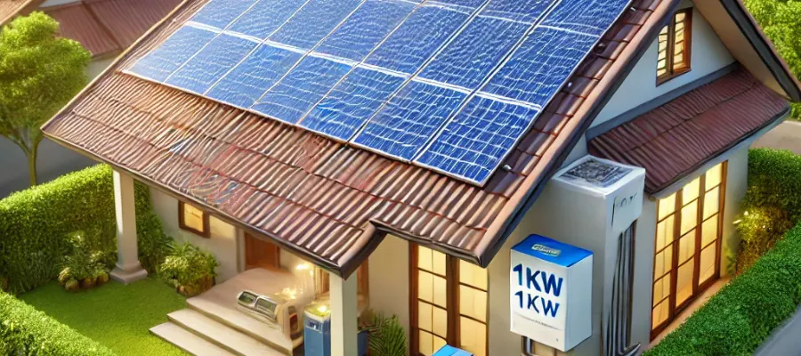 1kw solar panel price in india