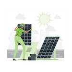 Durable mounting structure installation for secure solar panel setup.